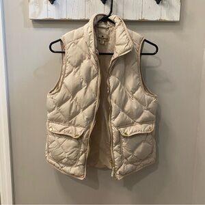 Woolrich Duck Down, Cream Quilted Vest